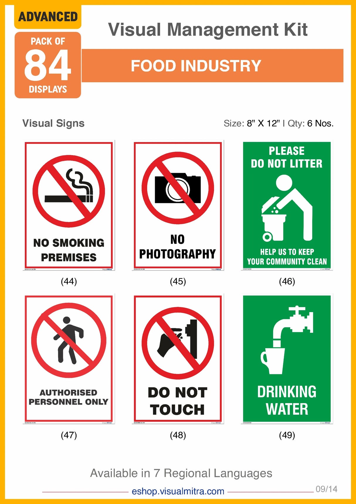 Advanced Kit - Food Industry Visual Management Kit