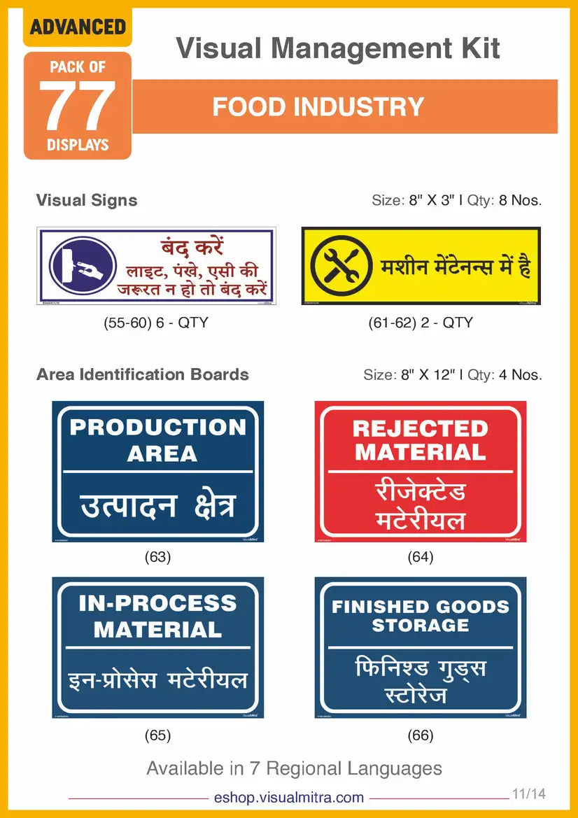 Advanced Kit - Food Industry Visual Management Kit