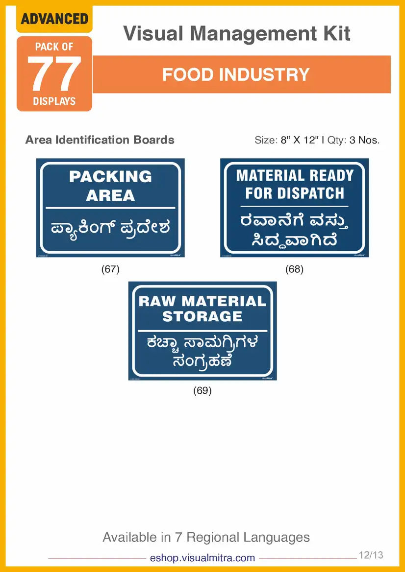 Advanced Kit - Food Industry Visual Management Kit
