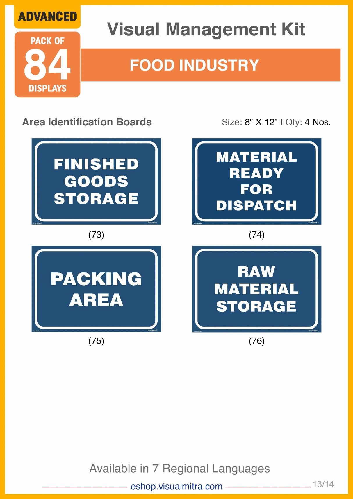 Advanced Kit - Food Industry Visual Management Kit