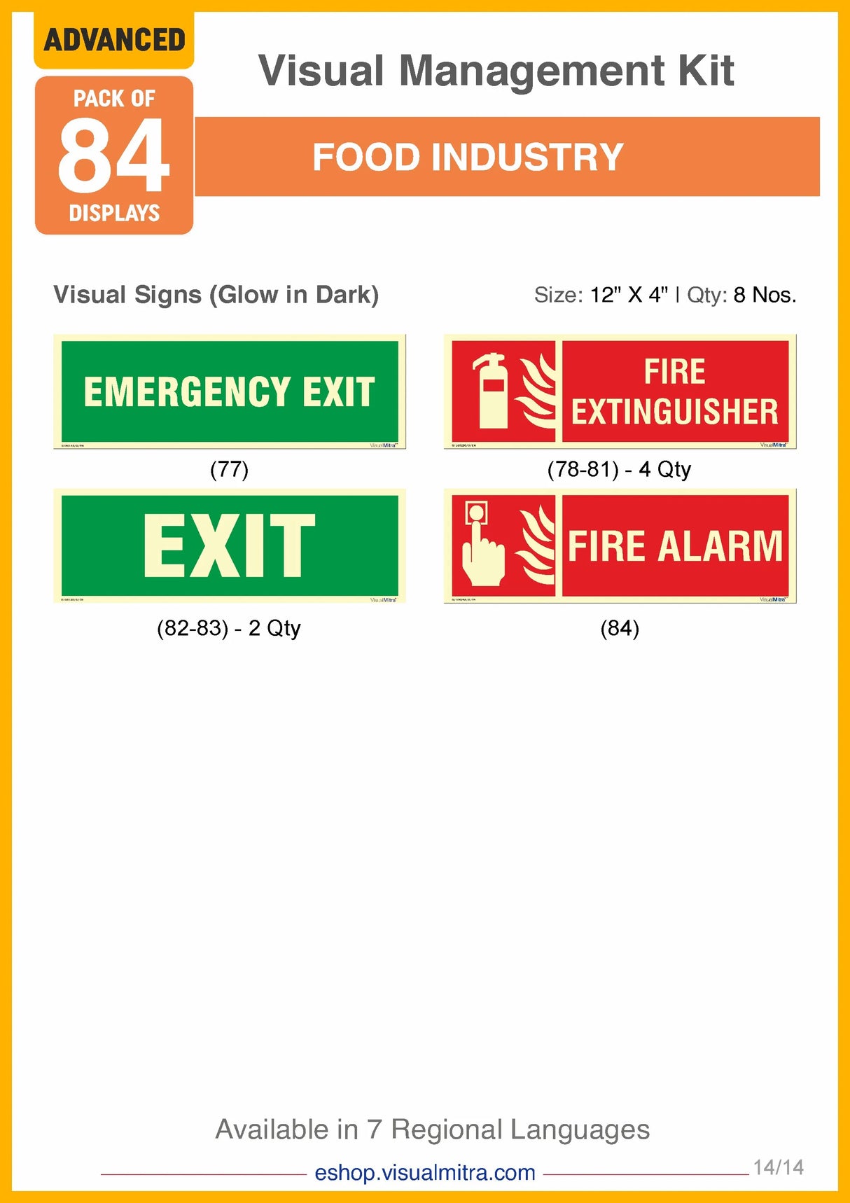 Advanced Kit - Food Industry Visual Management Kit