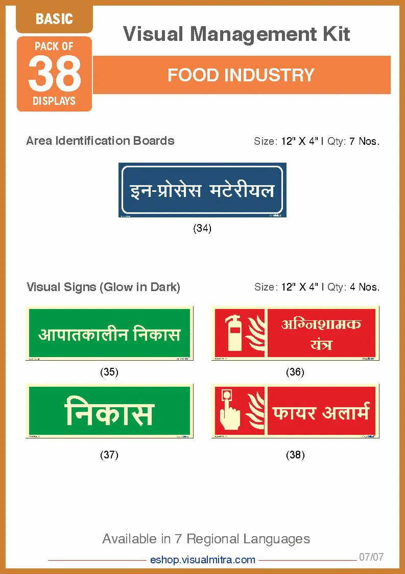 Basic Kit- Food Industry Visual Management Kit