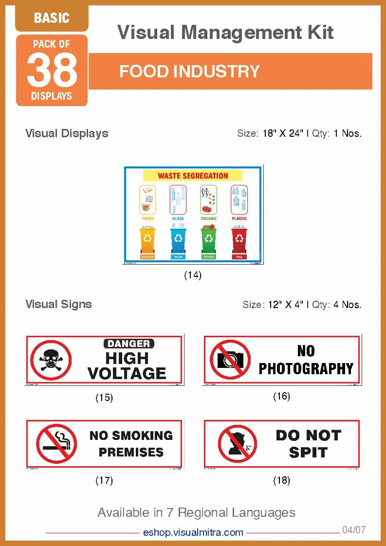 Basic Kit- Food Industry Visual Management Kit