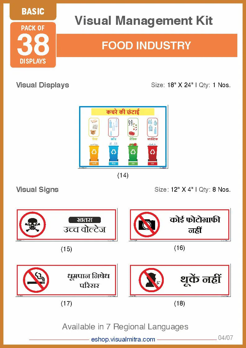 Basic Kit- Food Industry Visual Management Kit