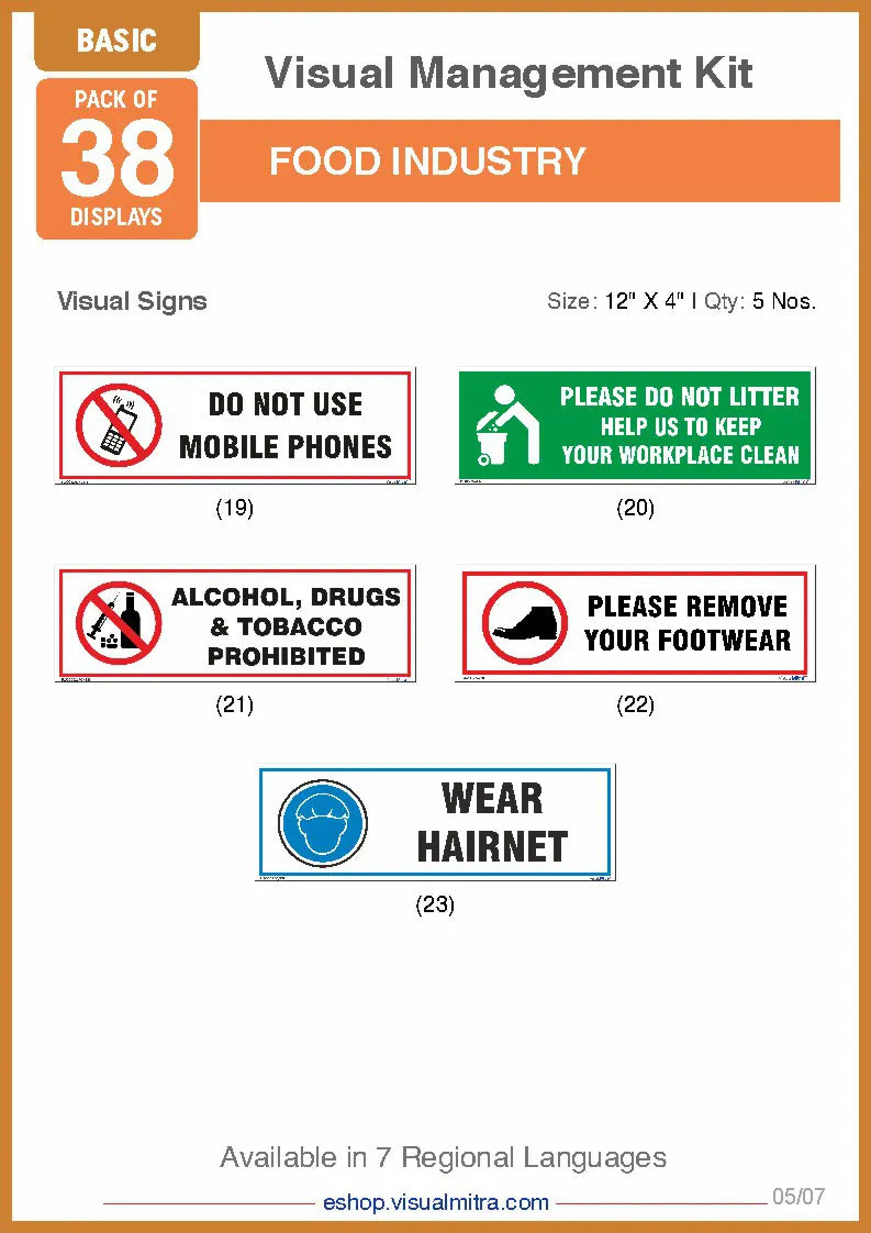 Basic Kit- Food Industry Visual Management Kit