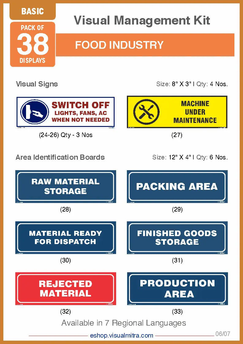 Basic Kit- Food Industry Visual Management Kit