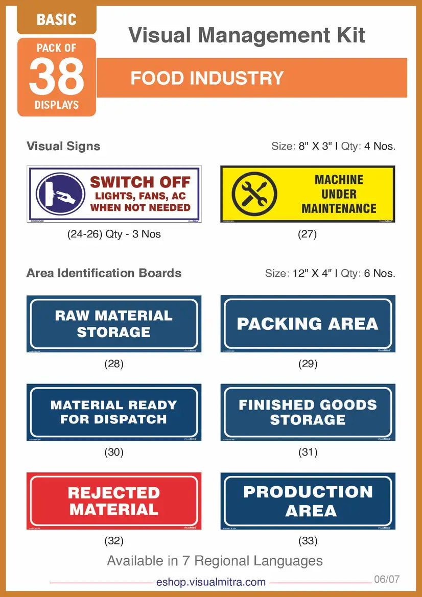 Basic Kit- Food Industry Visual Management Kit