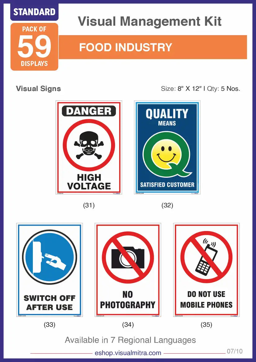 Standard Kit- Food Industry Visual Management Kit