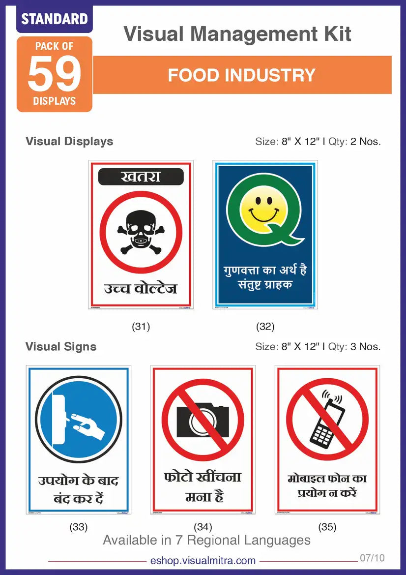 Standard Kit- Food Industry Visual Management Kit