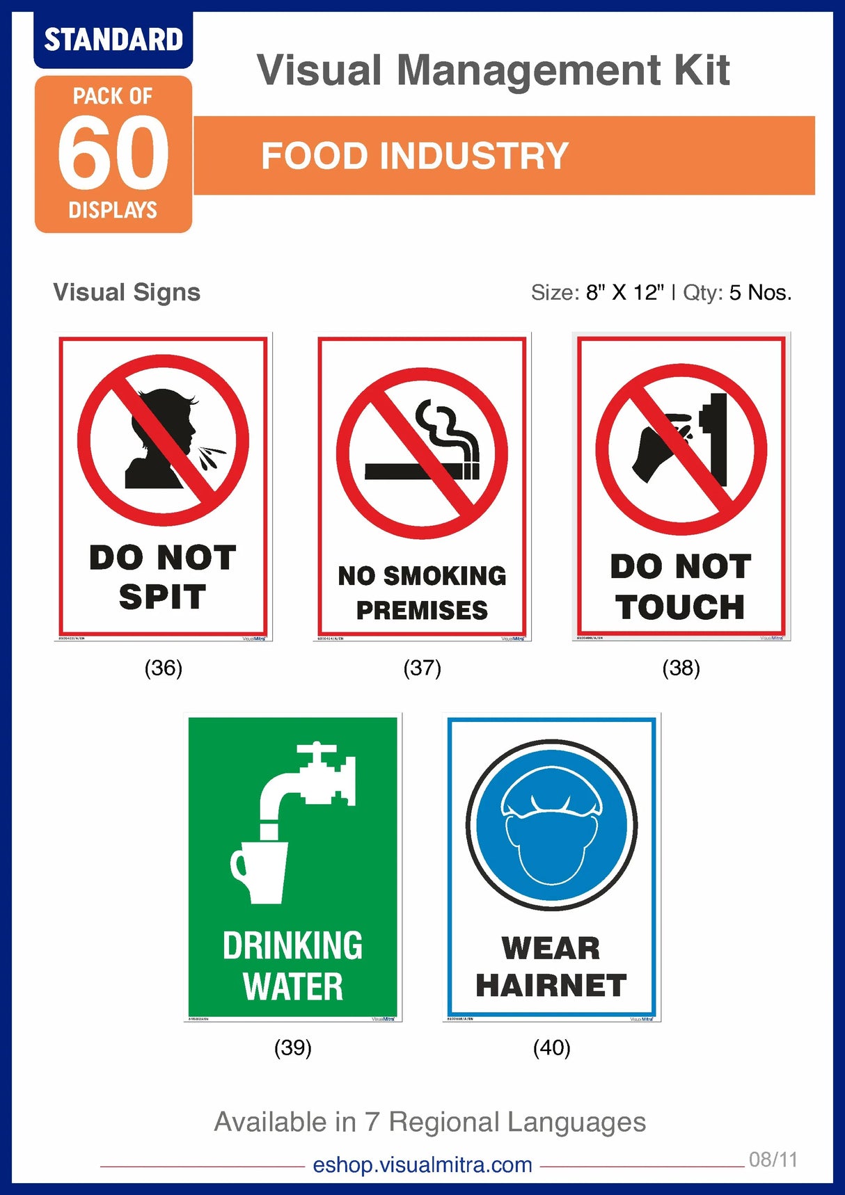 Standard Kit- Food Industry Visual Management Kit