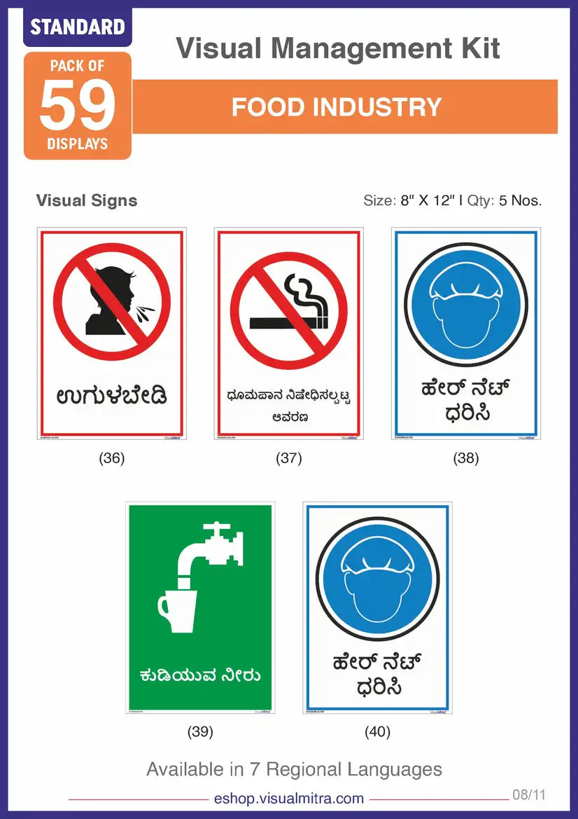 Standard Kit- Food Industry Visual Management Kit