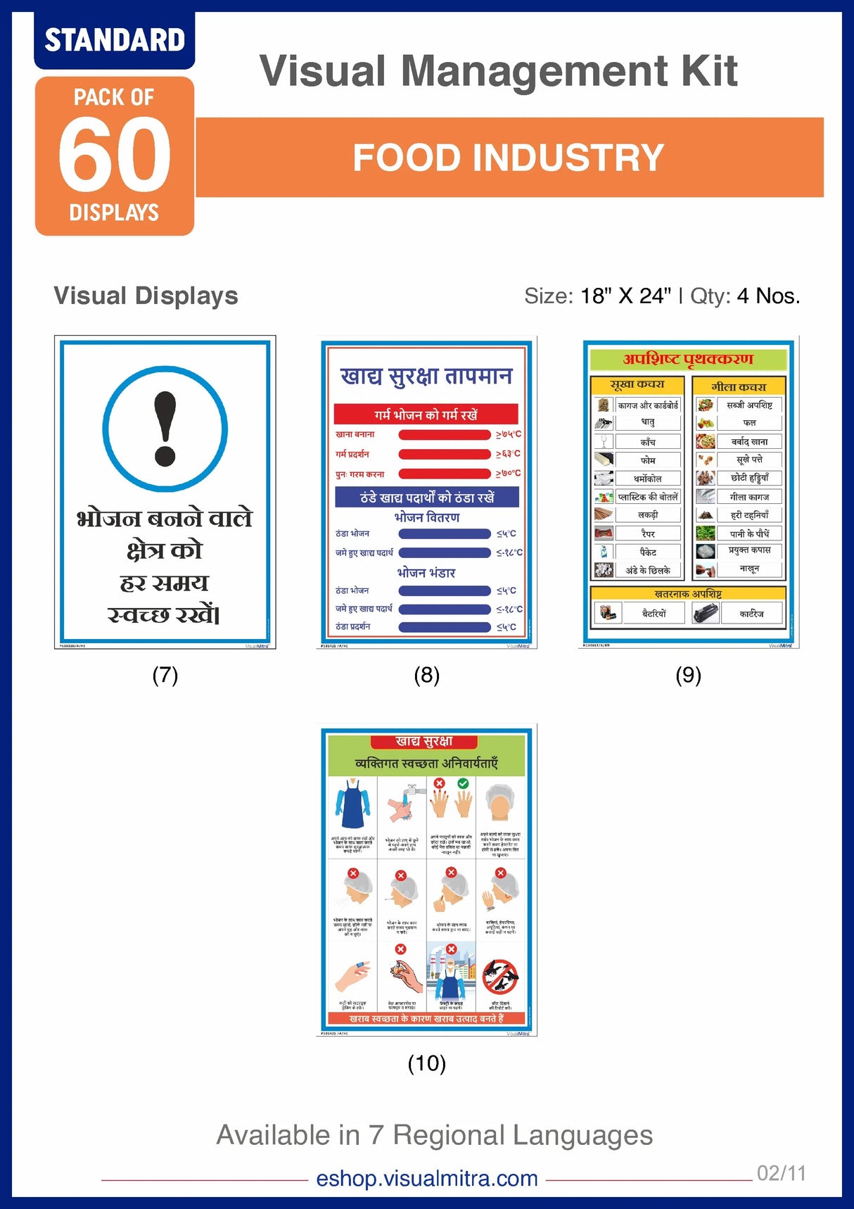 Standard Kit- Food Industry Visual Management Kit