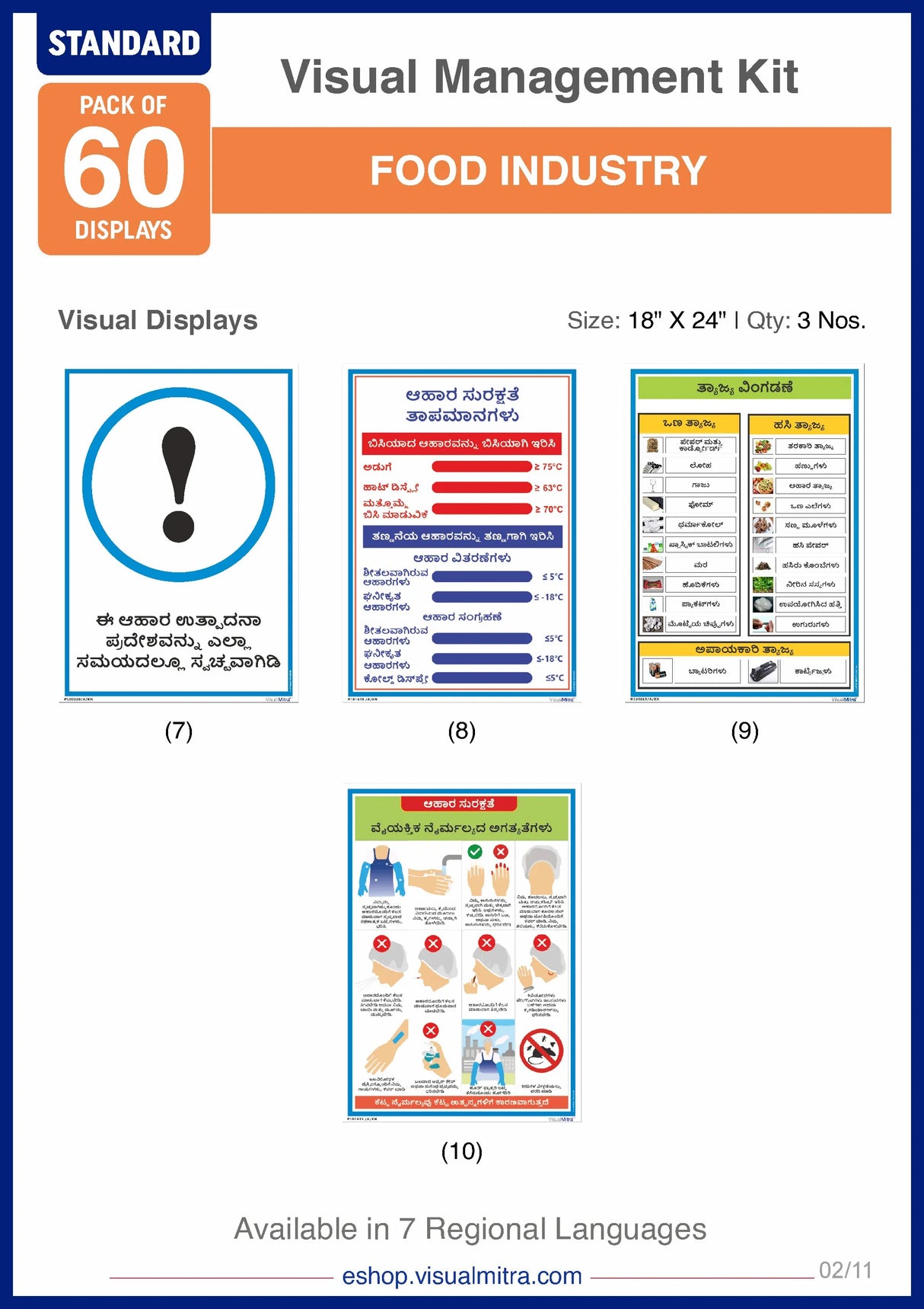 Standard Kit- Food Industry Visual Management Kit