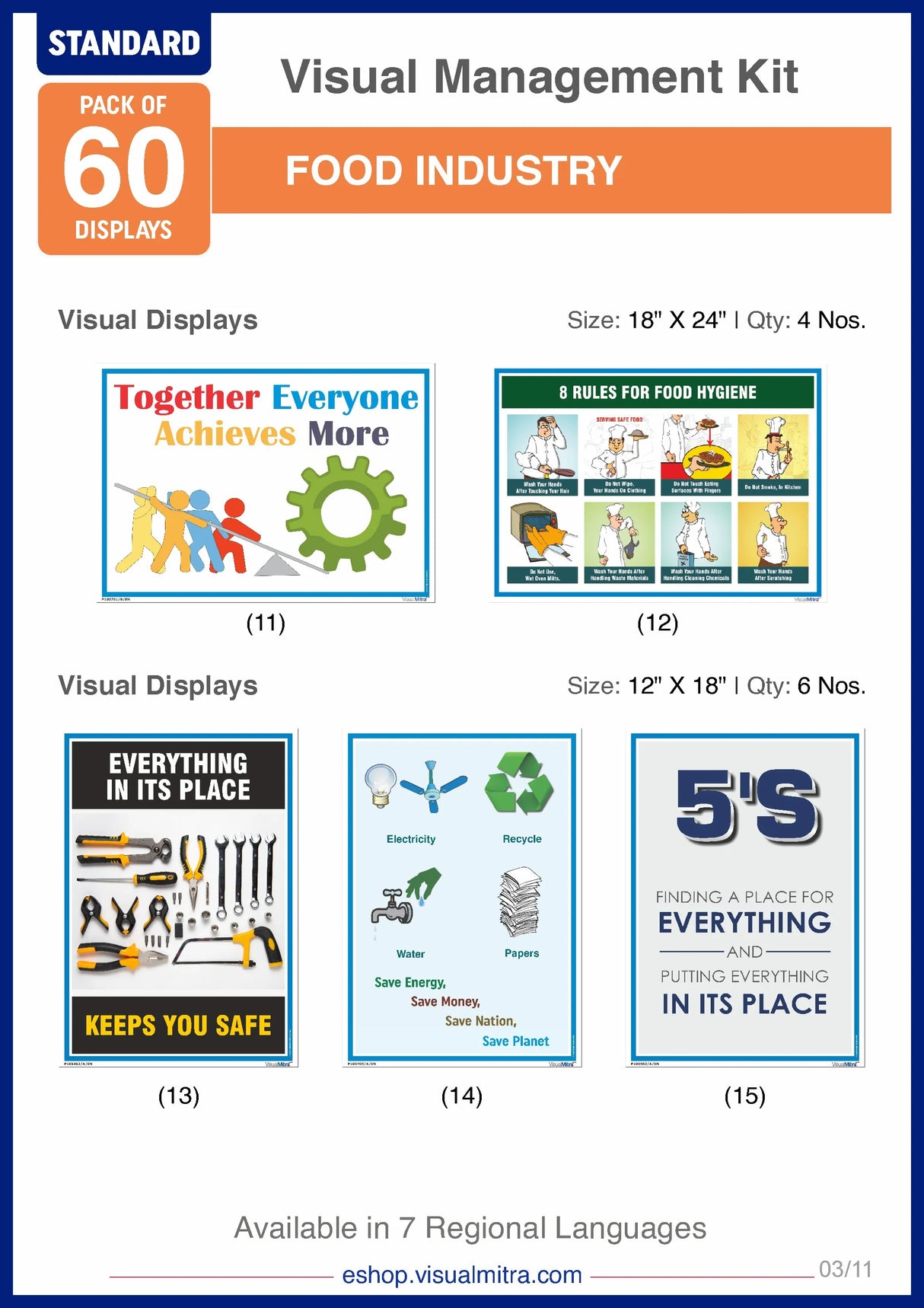 Standard Kit- Food Industry Visual Management Kit