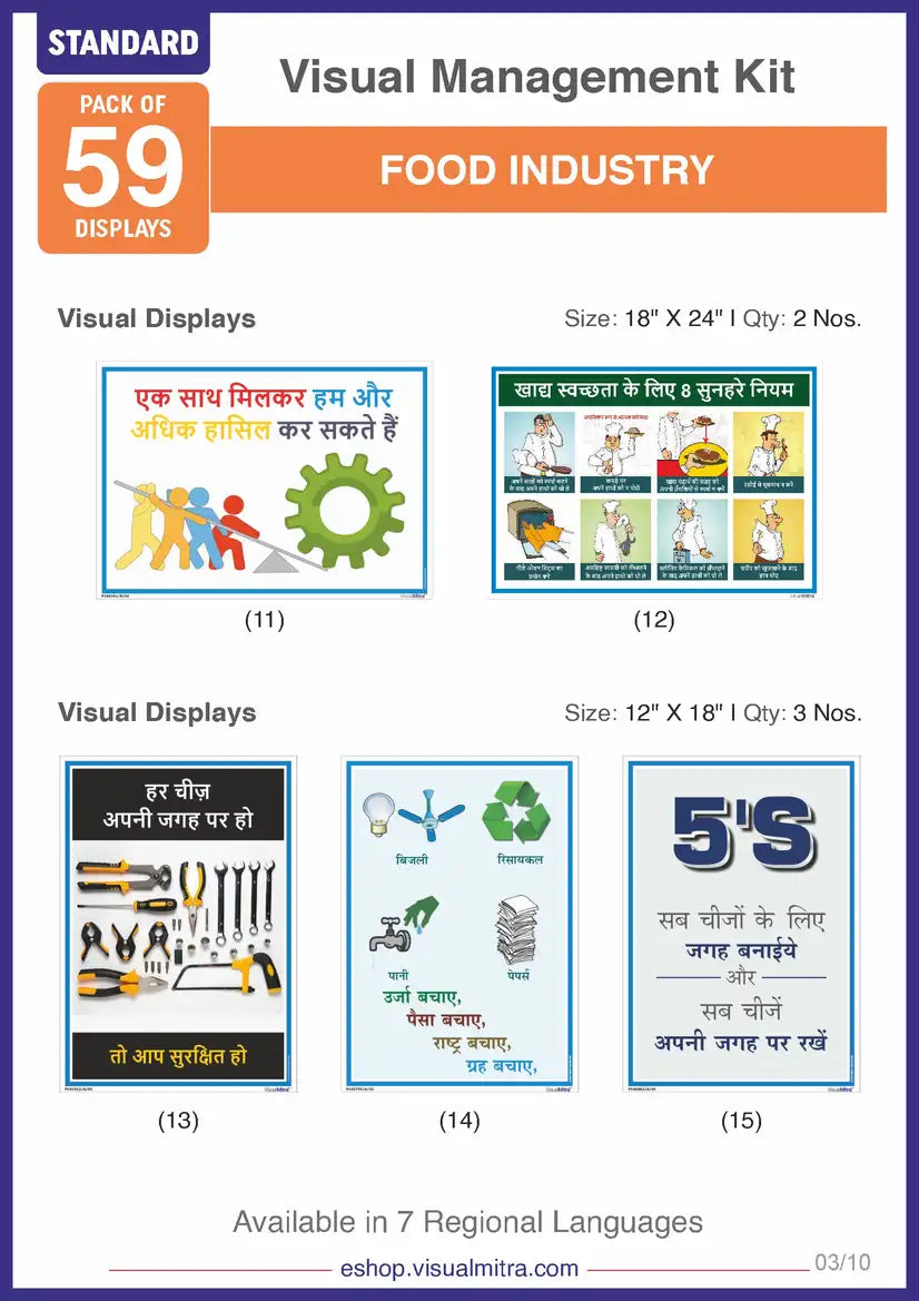 Standard Kit- Food Industry Visual Management Kit