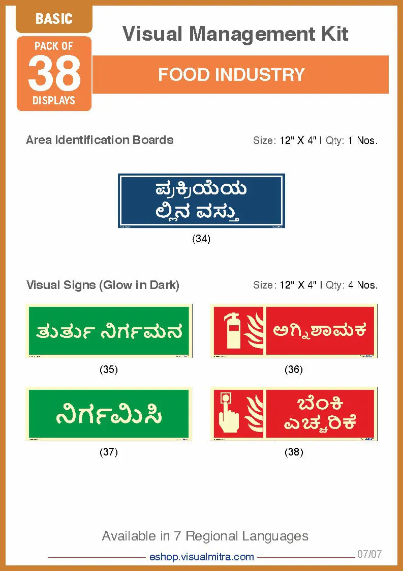 Basic Kit- Food Industry Visual Management Kit