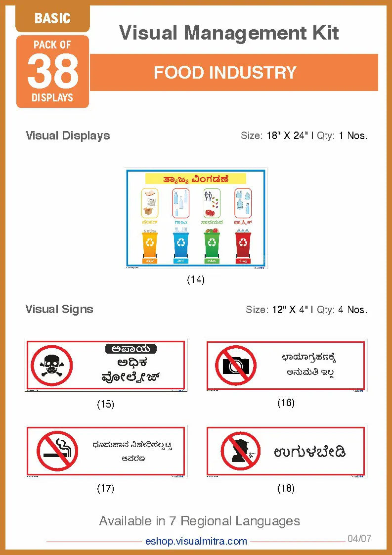 Basic Kit- Food Industry Visual Management Kit