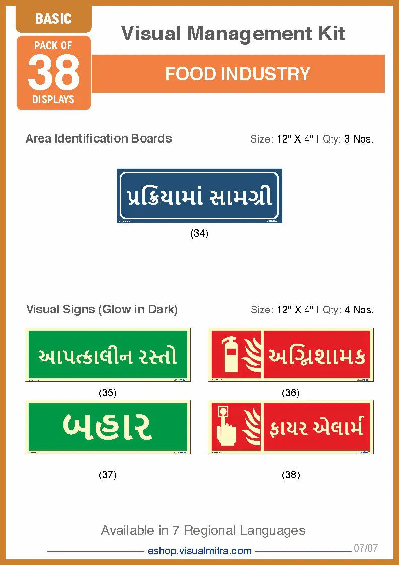 Basic Kit- Food Industry Visual Management Kit
