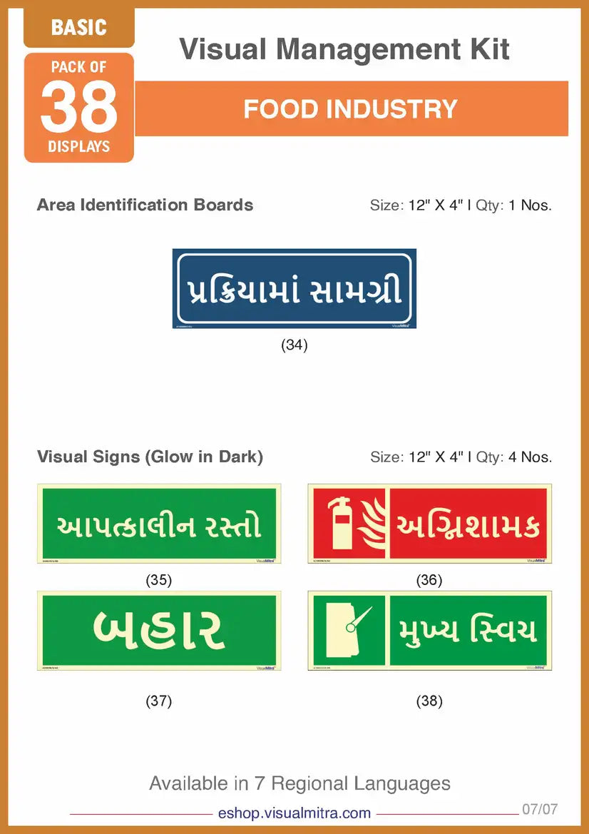 Basic Kit- Food Industry Visual Management Kit