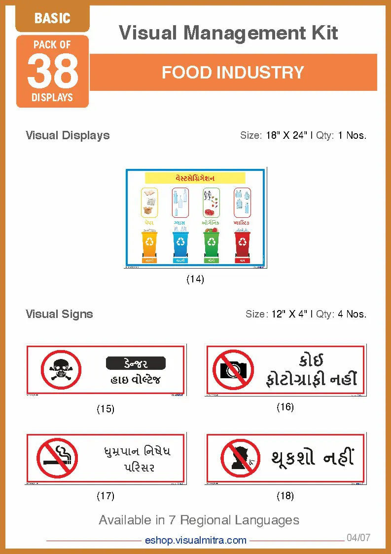 Basic Kit- Food Industry Visual Management Kit