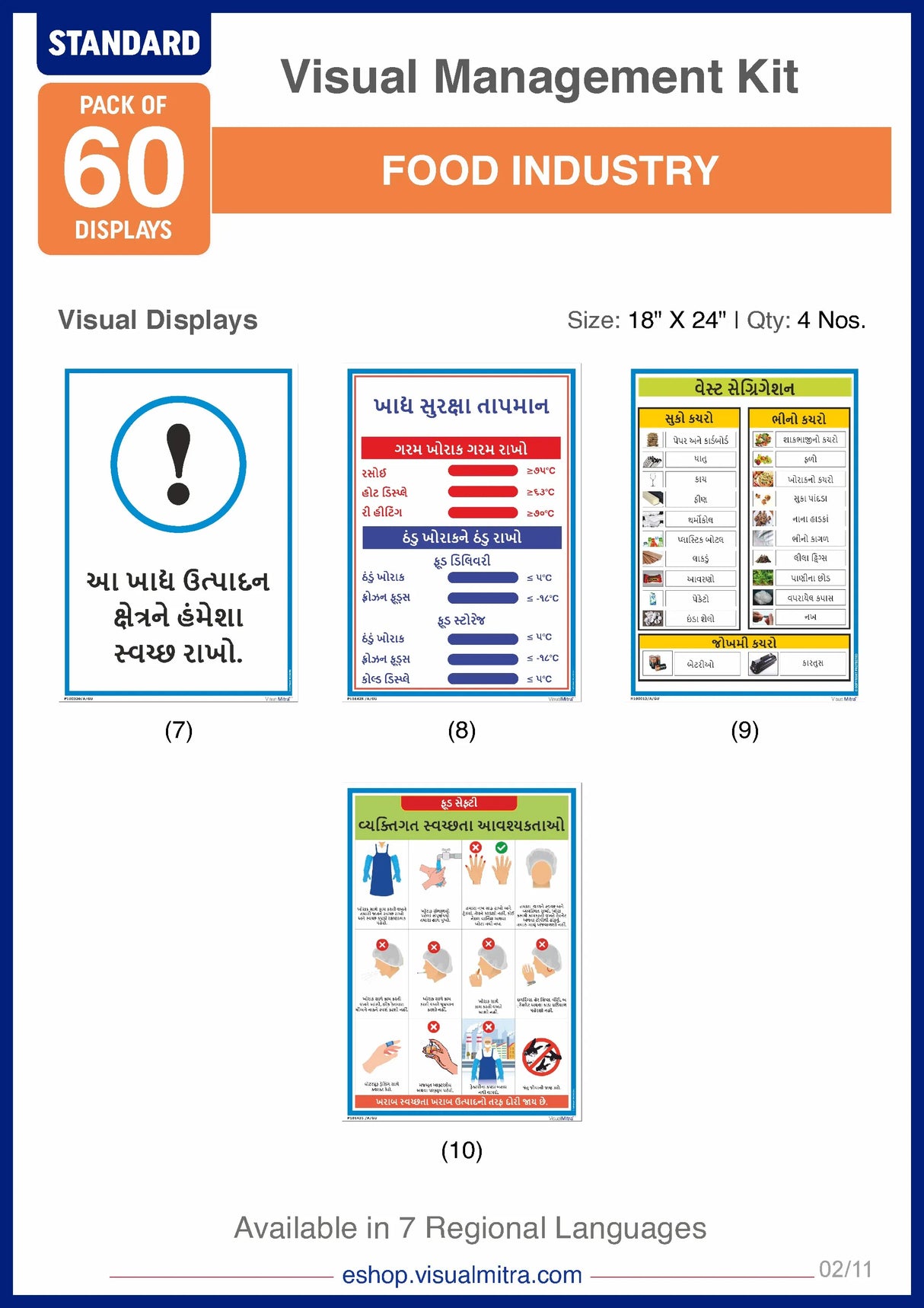 Standard Kit- Food Industry Visual Management Kit