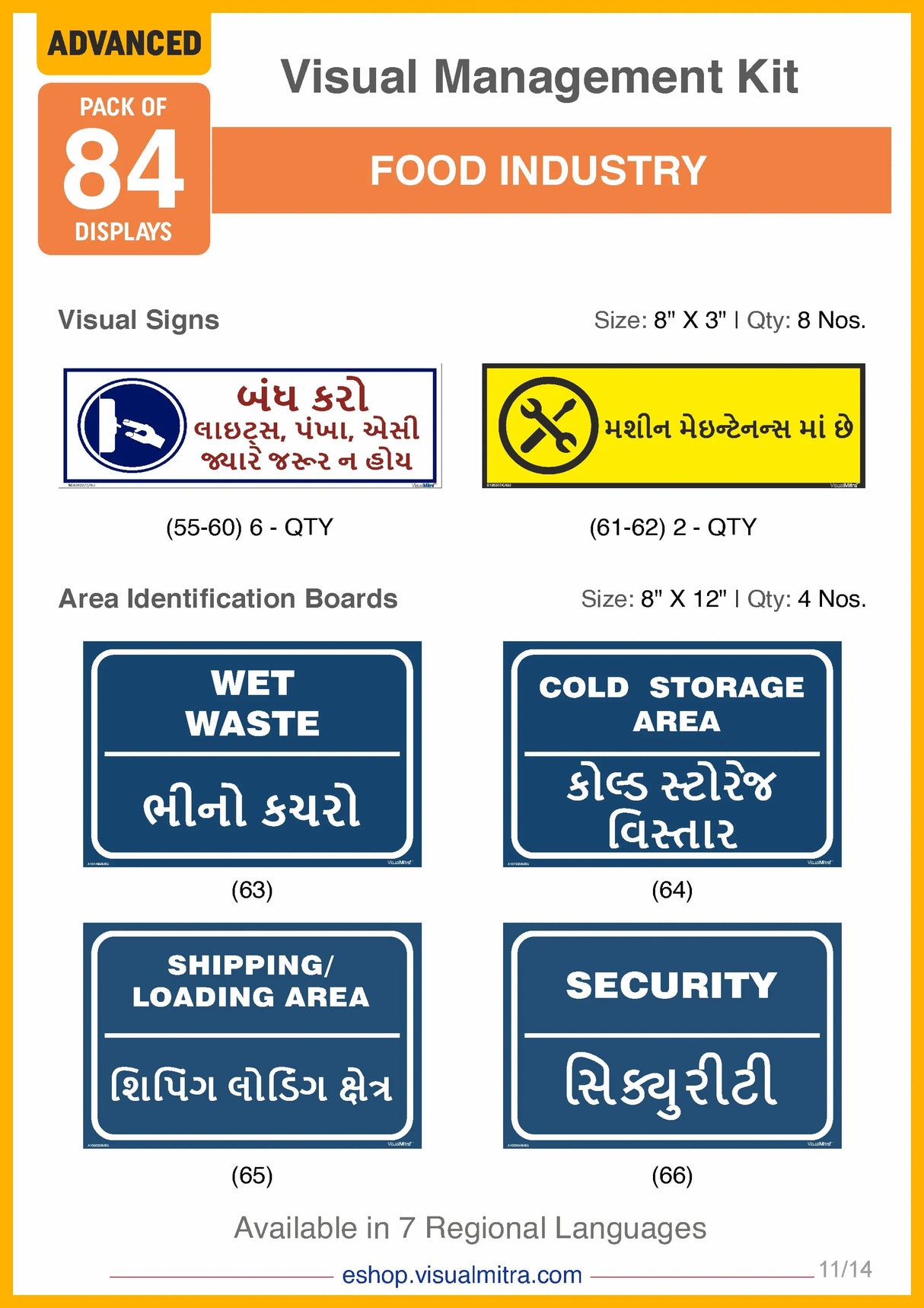 Advanced Kit - Food Industry Visual Management Kit