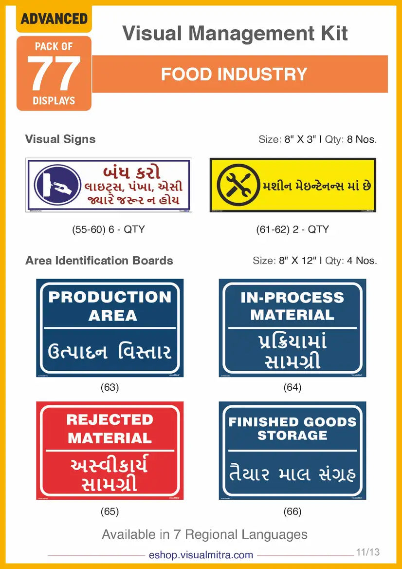 Advanced Kit - Food Industry Visual Management Kit