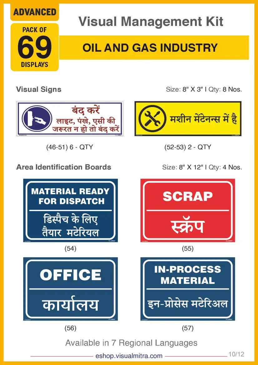 Advanced Kit - Oil & Gas Industry Visual Management Kit