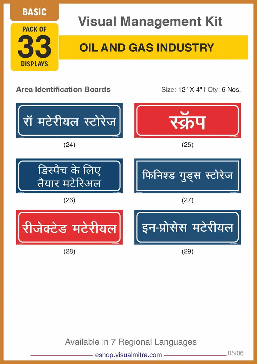 Basic Kit - Oil & Gas Industry Visual Management Kit
