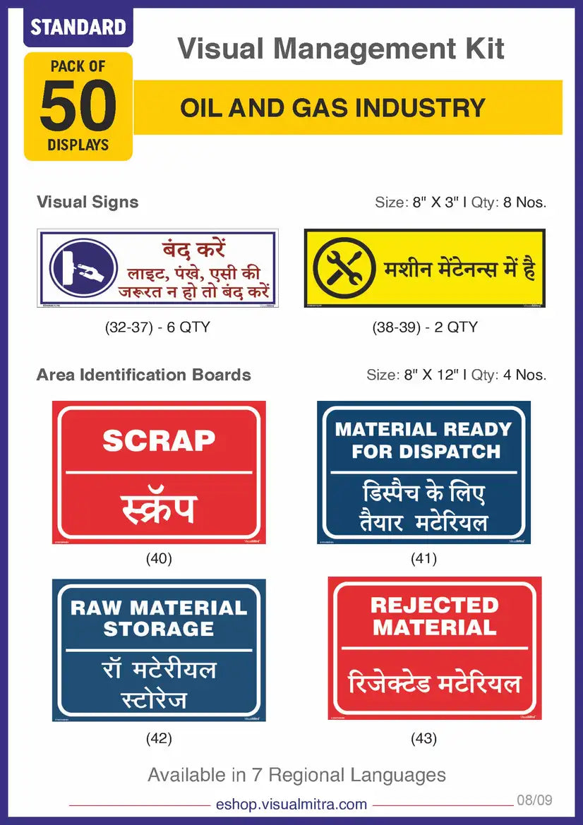 Standard Kit - Oil & Gas Industry Visual Management Kit