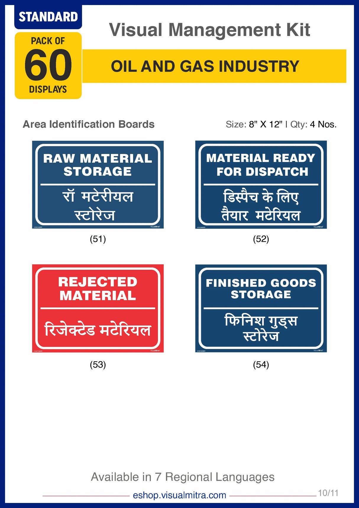 Standard Kit - Oil & Gas Industry Visual Management Kit