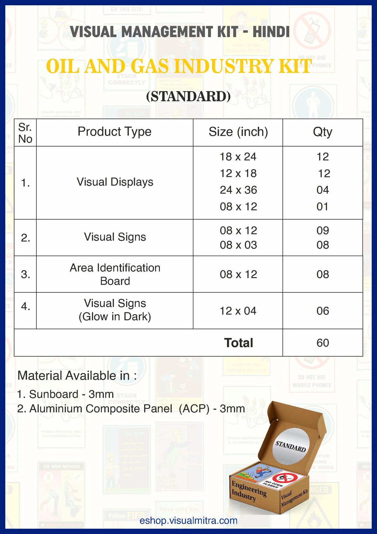 Standard Kit - Oil & Gas Industry Visual Management Kit