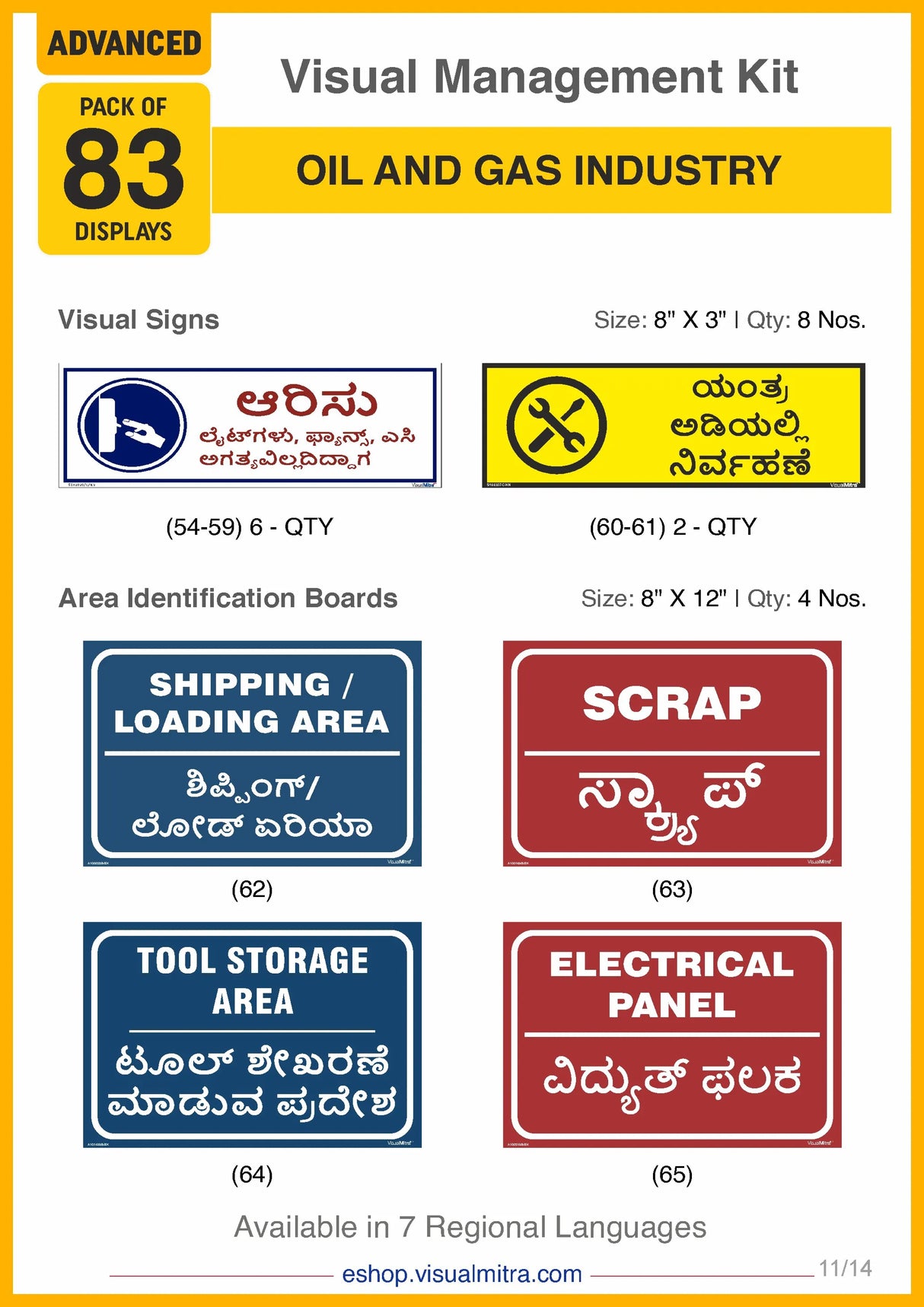 Advanced Kit - Oil & Gas Industry Visual Management Kit