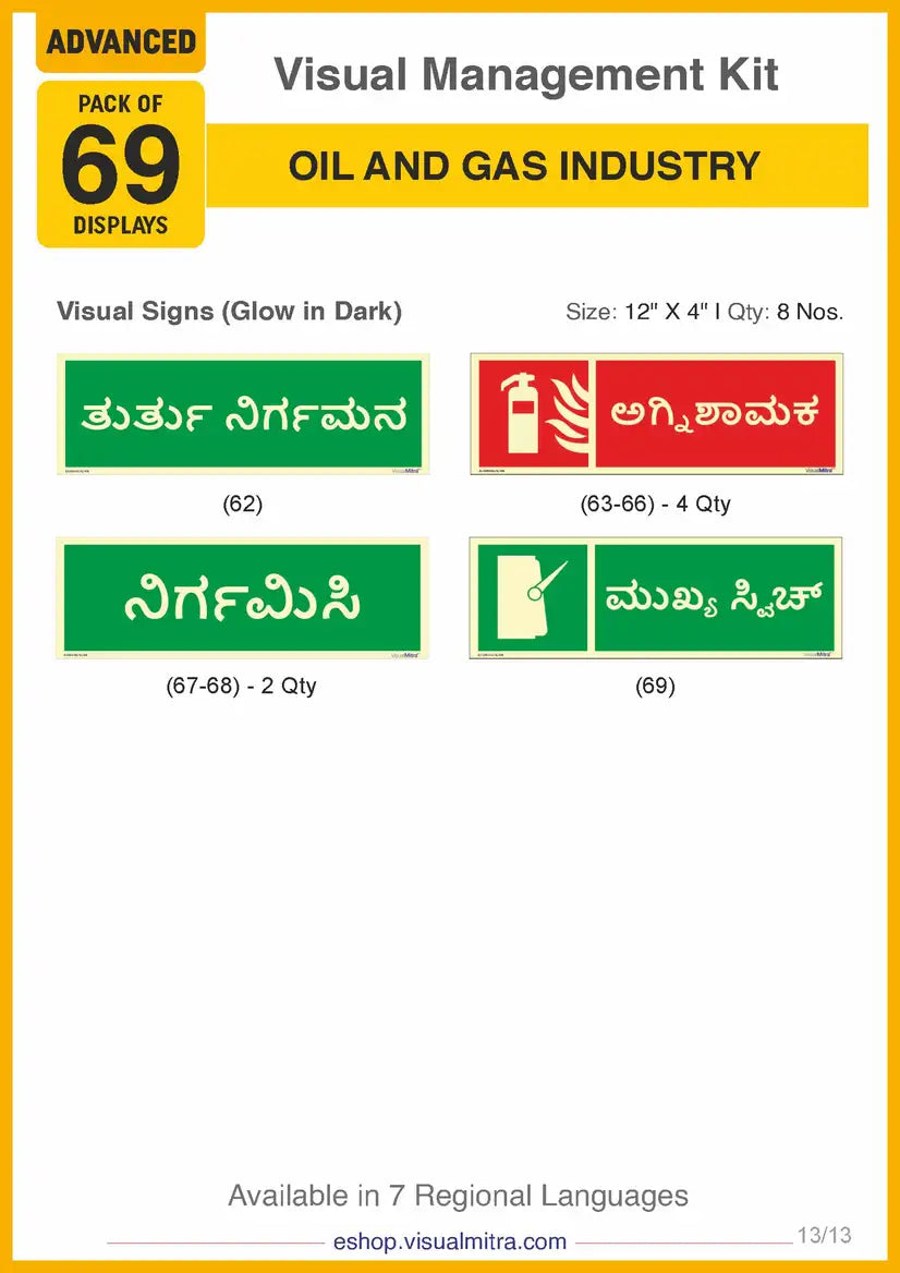 Advanced Kit - Oil & Gas Industry Visual Management Kit