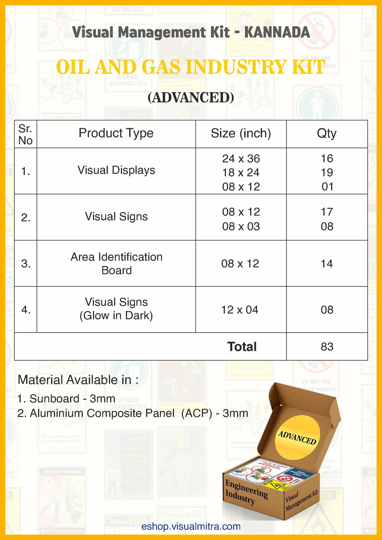 Advanced Kit - Oil & Gas Industry Visual Management Kit