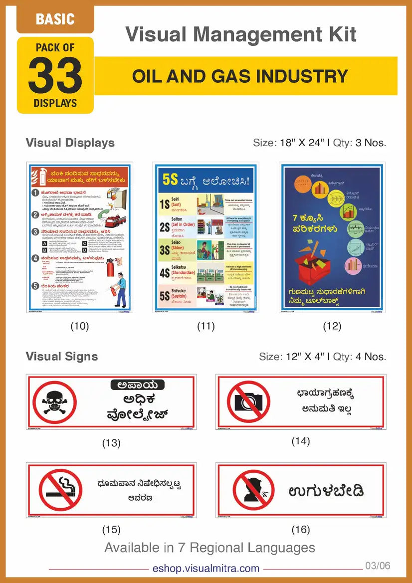 Basic Kit - Oil & Gas Industry Visual Management Kit