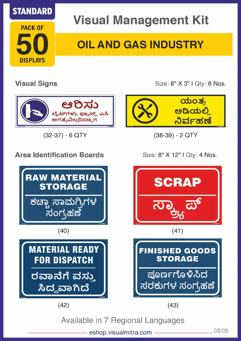 Standard Kit - Oil & Gas Industry Visual Management Kit