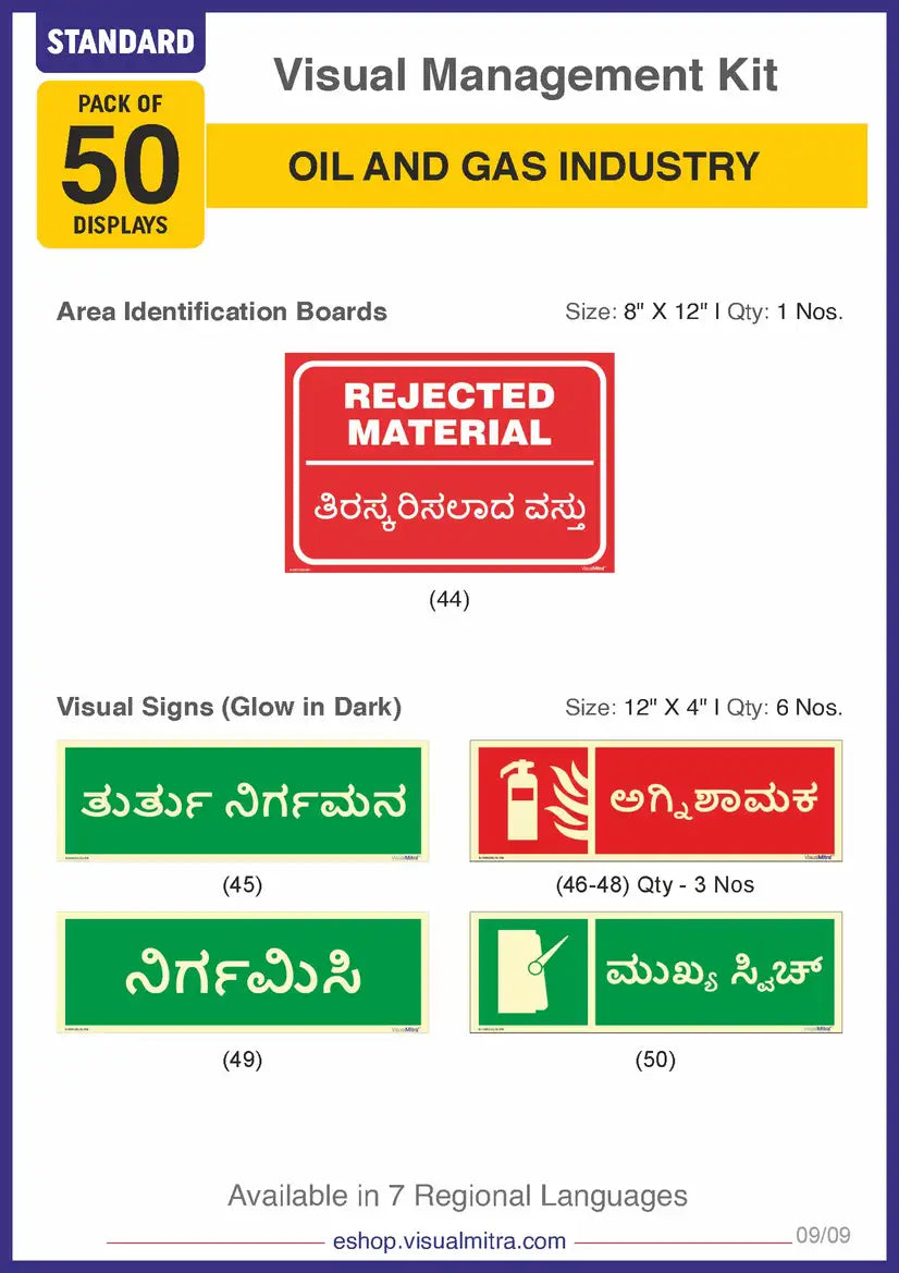 Standard Kit - Oil & Gas Industry Visual Management Kit