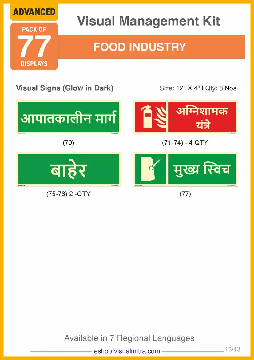 Advanced Kit - Food Industry Visual Management Kit