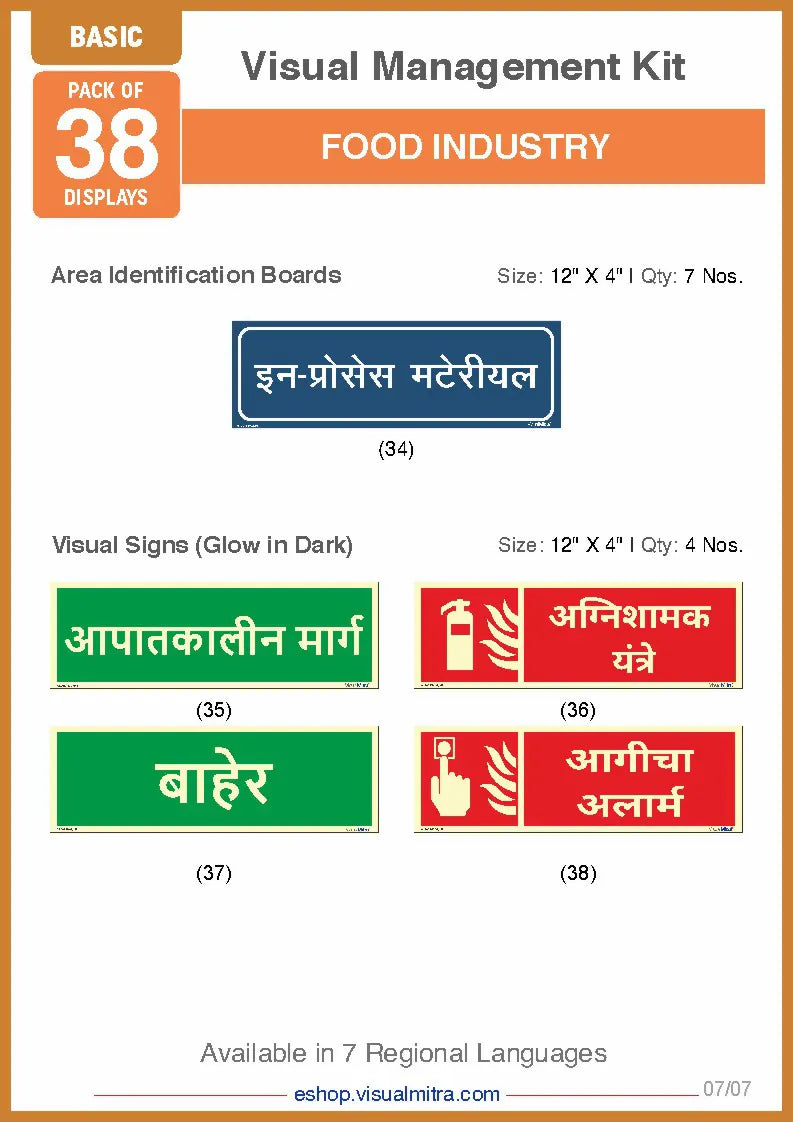 Basic Kit- Food Industry Visual Management Kit