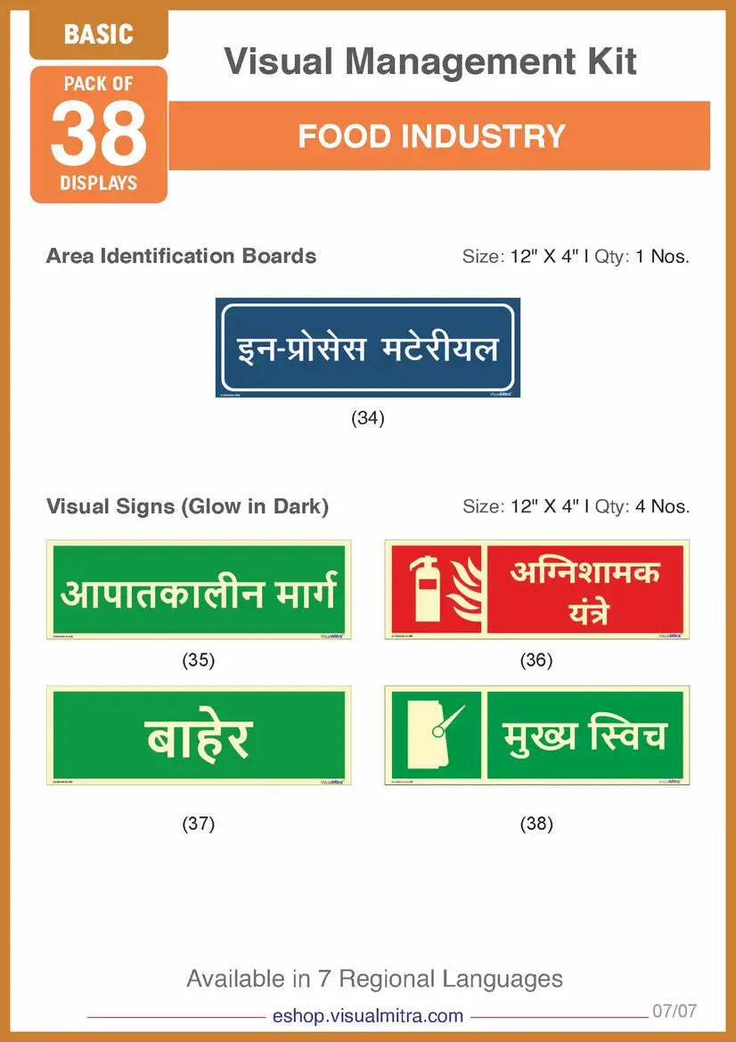 Basic Kit- Food Industry Visual Management Kit
