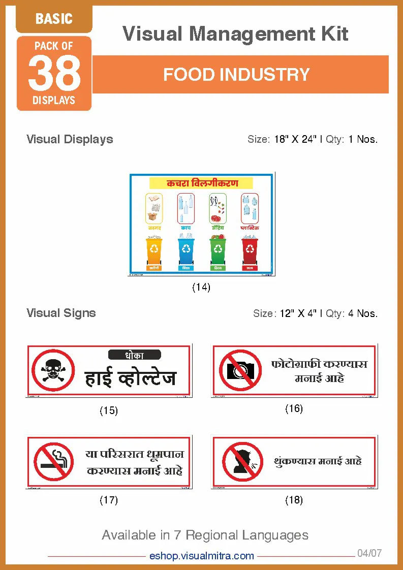 Basic Kit- Food Industry Visual Management Kit