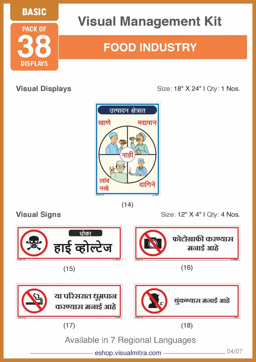 Basic Kit- Food Industry Visual Management Kit