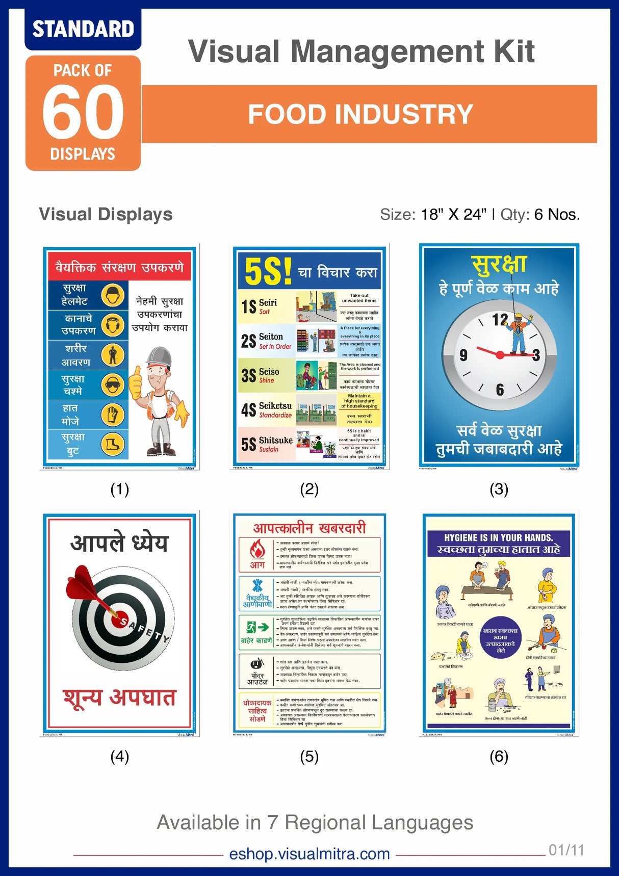 Standard Kit- Food Industry Visual Management Kit