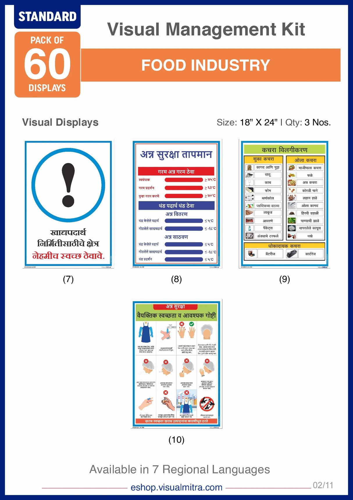 Standard Kit- Food Industry Visual Management Kit