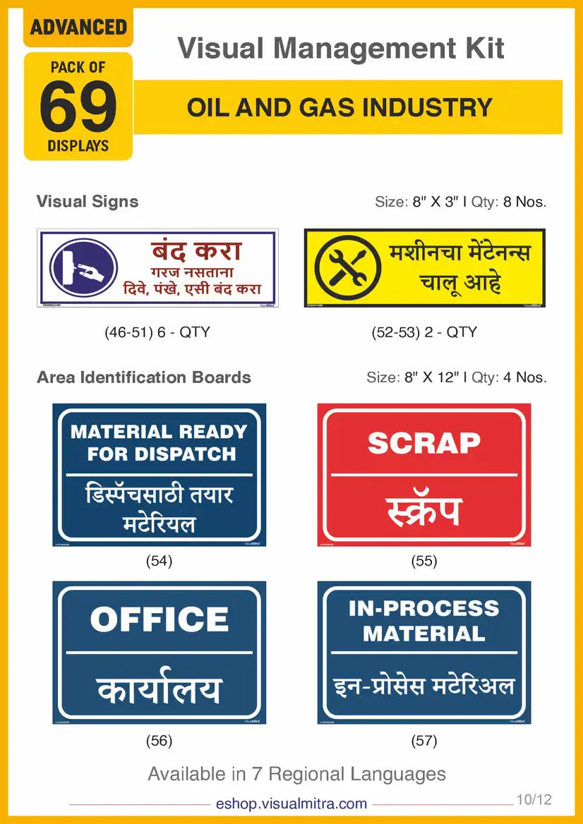 Advanced Kit - Oil & Gas Industry Visual Management Kit