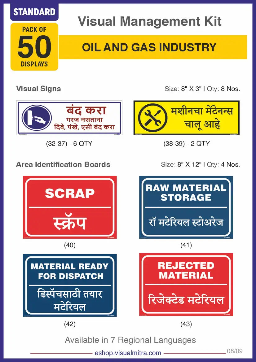 Standard Kit - Oil & Gas Industry Visual Management Kit