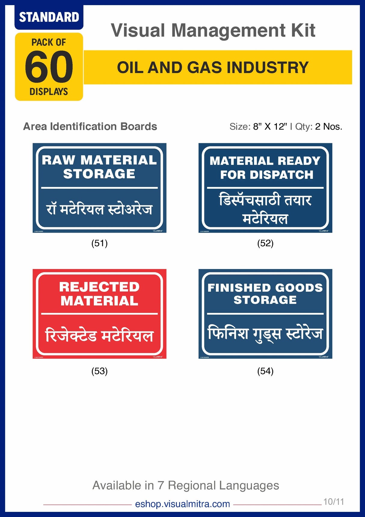 Standard Kit - Oil & Gas Industry Visual Management Kit