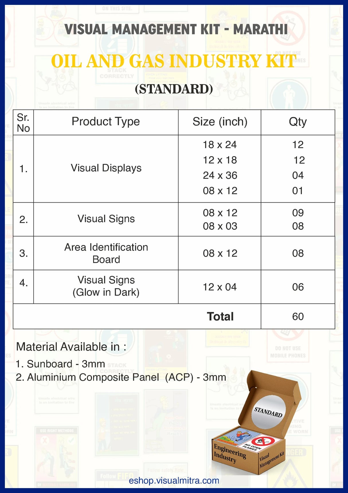 Standard Kit - Oil & Gas Industry Visual Management Kit