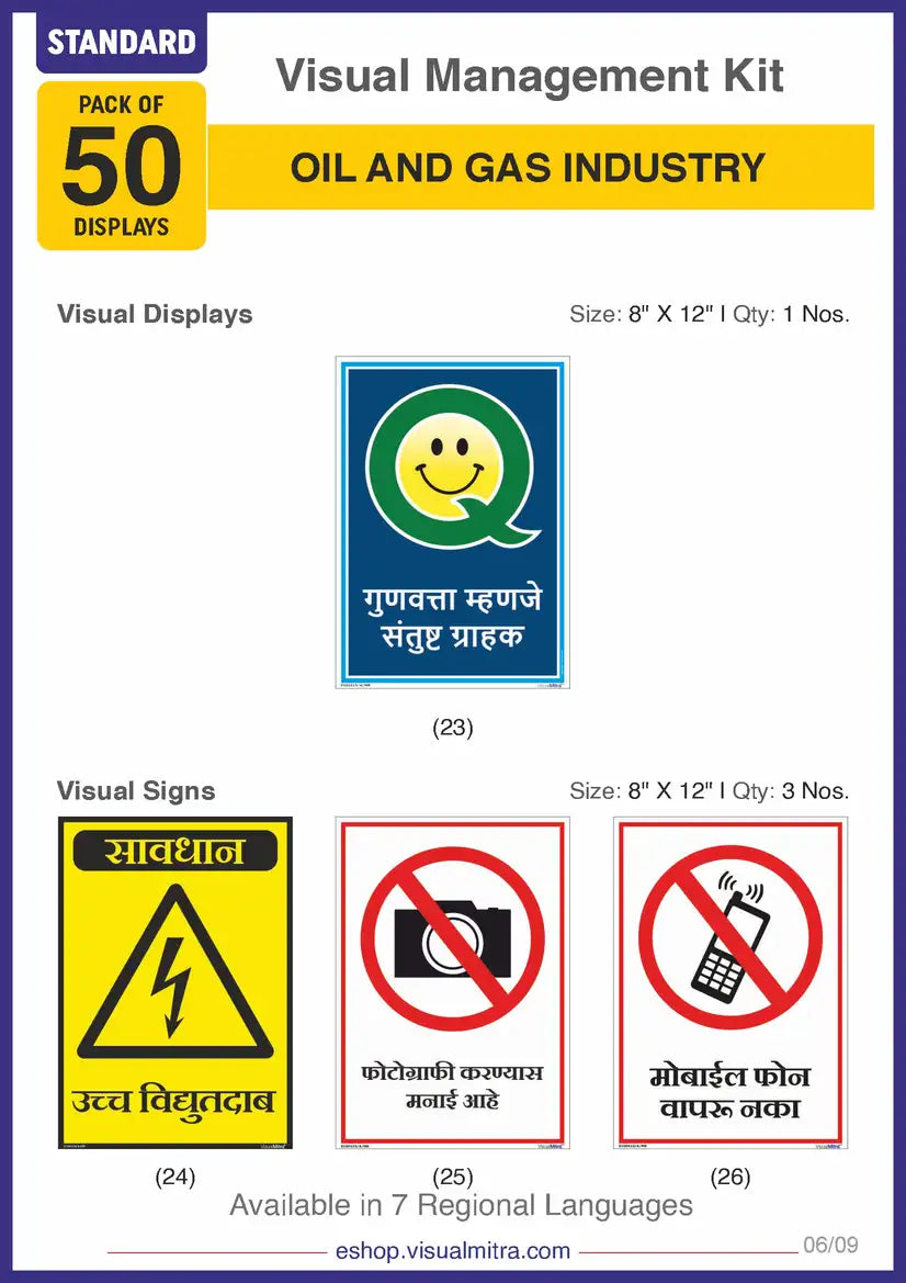 Standard Kit - Oil & Gas Industry Visual Management Kit